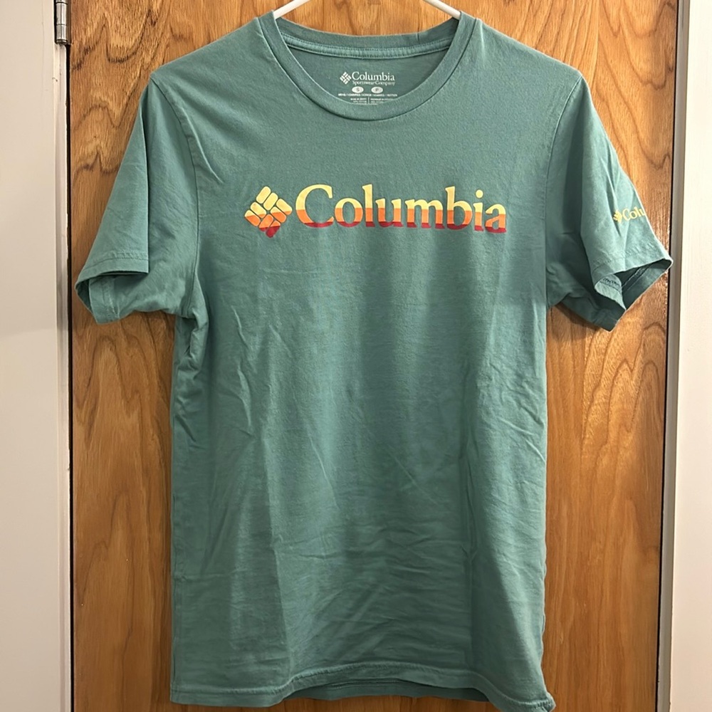 Columbia Green Logo Graphic T-Shirt Men’s Small